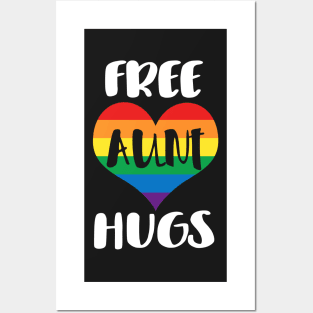 Free Aunt Hugs - White Text Posters and Art